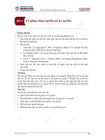 Bài giảng Kỹ năng quản trị - Bài 4: Kỹ năng trao quyền và ủy quyền - Trường Đại học Công nghiệp Thực phẩm Tp. Hồ Chí Minh