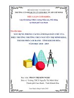 Xây dựng phong cách lãnh đạo dân chủ của hiệu trưởng trường THCS