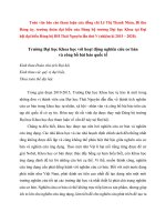 Toàn văn báo cáo tham luận của đồng chí Lê Thị Thanh Nhàn, Bí thưĐảng ủy, trưởng đoàn đại biểu của Đảng bộ trường Đại học Khoa tại Đạihội đại biểu Đảng bộ ĐH Thái Nguyên lần thứ V