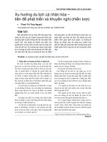 Xu hướng du lịch cá nhân hóa – tiền đề phát triển và khuyến nghị chiến lược - Trường Đại Học Quốc Tế Hồng Bàng