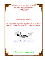 Sáng kiến kinh nghiệm Tổ chức cho học sinh hoạt động cặp, nhóm như thế nào để đạt hiệu quả cao môn địa lí lớp 9