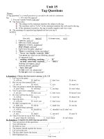 Dạy thêm môn Tiếng Anh 11 - Unit 15: Tag Questions
