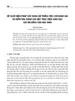 Đề xuất biện pháp xây dựng hệ thống tiêu chí đánh giá và kiểm tra, đánh giá việc thực hiện giáo dục giá trị sống cho học sinh