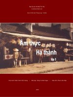 Ebook Ẩm thực Hà Thành: Tập 3 - Đinh Tiến Hoàng - Trường Đại Học Quốc Tế Hồng Bàng
