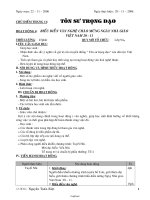 Giáo án Hoạt động ngoài giờ 9 - Chủ điểm tháng 11: Tôn sư trọng đạo - Hoạt động 4: Biểu diễn văn nghệ chào mừng ngày nhà giáo Việt Nam 20 - 11