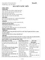 Giáo án môn Sinh học 8 năm 2010 - Tiết 41: Bài tiết nước tiểu