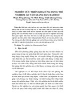 Nghiên cứu triển khai ứng dụng thí nghiệm ảo vào giảng dạy đại học