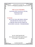 Quản lý sự thay đổi trong chỉ đạo đổi mới phương pháp dạy học ở trường THCS