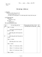 Giáo án lớp 1 môn Toán - Tuần 7: Kiểm tra