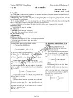 Giáo án Đại số 12 chương 3 - Trường THPT BC Đông Hưng