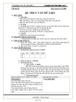 Giáo án môn Tin học 12 - Bài 8: Truy vấn dữ liệu