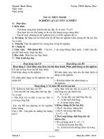 Giáo án môn Vật lý 8 tiết 13: Thực hành nghiệm lại lực đẩy Acsimét