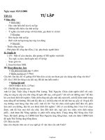 Giáo án môn học Giáo dục công dân 8 tiết 11: Tự lập