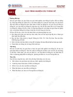 Bài giảng Lý thuyết thống kê - Bài 2: Quá trình nghiên cứu thống kê - Trường Đại học Công nghiệp Thực phẩm Tp. Hồ Chí Minh