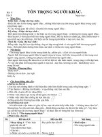 Giáo án Giáo dục công dân 8 - Bài 3: Tôn trọng người khác