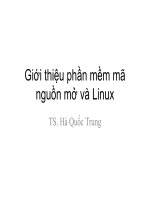Bài giảng Linux và phần mềm mã nguồn mở: Chương 1 - TS. Hà Quốc Trung - Trường Đại Học Quốc Tế Hồng Bàng