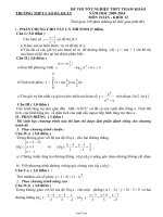 Đề thi tốt nghiệp thpt tham khảo năm học 2009 - 2010 môn toán - khối 12