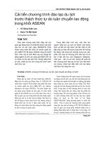 Cải tiến chương trình đào tạo du lịch trước thách thức tự do luân chuyển lao động trong khối ASEAN - Trường Đại Học Quốc Tế Hồng Bàng