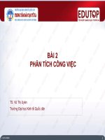 Bài giảng Quản trị nhân lực: Bài 2 - TS. Vũ Thị Uyên