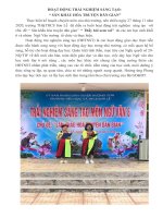 HOẠT ĐỘNG TRẢI NGHIỆM SÁNG TẠO: " SÂN KHẤU HÓA TRUYỆN ...