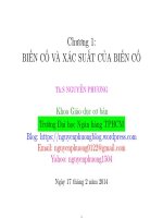 Bài giảng Xác suất thống kê: Chương 1 - ThS. Nguyễn Phương - Trường Đại Học Quốc Tế Hồng Bàng