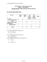 Đề kiểm tra 1 tiết chương 5 (cơ bản) môn: Toán khối 11