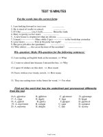 English 11 - Test 15 minutes