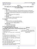 Bài soạn Vật lý 7 Tiết 25: Tác dụng từ tác dụng hóa học và tác dụng sinh lí của dòng điện