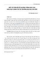 Một số vấn đề về chương trình đào tạo giáo dục chính trị tại trường Đại học Sài Gòn