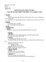 Bài giảng môn học Ngữ văn lớp 8 - Tuần 9 - Tiết 35 - 36: Tập làm văn: Viết bài tập làm văn số 2 văn tự sự kết hợp với miêu tả và biểu cảm