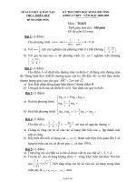 Đề thi chọn học sinh giỏi tỉnh Thừa Thiên Huế khối 12 THPT - Năm học 2008-2009 môn: Toán