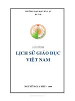 Giáo trình Lịch sử giáo dục Việt Nam