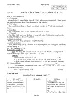 Giáo án Giải tích 12 - Tiết 26: Luyện tập về phương trình mặt cầu