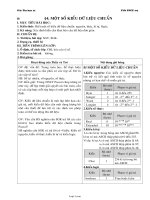 Giáo án môn Tin học 11 - Bài 4: Một số kiểu dữ liệu chuẩn