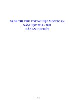 20 đề thi thử tốt nghiệp môn Toán - Đáp án chi tiết