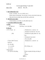 Giáo án Tổng hợp các môn học lớp 1 - Tuần dạy 12 năm 2012