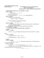 Kiểm tra chất lượng học kỳ I môn thi: Toán - Lớp 12 (Đề 30)