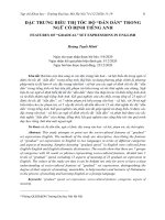 Đặc trưng biểu thị tốc độ “dần dần” trong ngữ cố định tiếng Anh - Trường Đại học Công nghiệp Thực phẩm Tp. Hồ Chí Minh