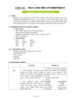 Bài soạn môn học Tiếng Anh khối lớp 11 - Unit 16: Man and the environment - Section A, B