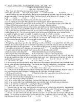 Đề trắc nghiệm tổng hợp môn Sinh học