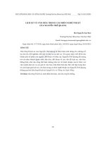 Lịch sử và văn hóa trong cái nhìn nghệ thuật của Nguyễn Thế Quang - Trường Đại học Công nghiệp Thực phẩm Tp. Hồ Chí Minh