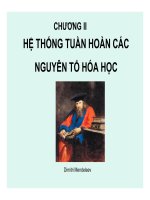 Bài giảng Hóa học đại cương - Chương 2: Hệ thống tuần hoàn các nguyên tố hóa học