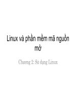 Bài giảng Linux và phần mềm mã nguồn mở: Chương 2 - TS. Hà Quốc Trung - Trường Đại Học Quốc Tế Hồng Bàng