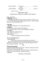 Giáo án Giáo dục công dân 8 Bài 20- Tiết 29: Hiến pháp nước cộng hoà xã hội chủ nghĩa Việt Nam (t1)