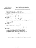 Đề thi thử đại học lần I năm 2010 môn thi: Toán