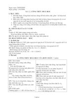 Giáo án Tự chọn môn Hóa học 8 - Tiết 12: Công thức hoá học