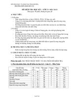 Đề kiểm tra học kì I – Lớp 11- Môn Toán