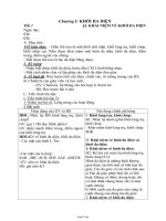 Giáo án Hình học 12 tiết 1 - 3: Khái niệm về khối đa diện