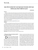 Bảo tồn và phát huy giá trị di sản văn hóa Việt Nam thông qua phát triển du lịch - Trường Đại học Công nghiệp Thực phẩm Tp. Hồ Chí Minh