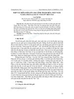 Hợp tác biên giới giữa hai tỉnh Thanh Hóa (Việt Nam) và Hủa Phăn (Lào) từ năm 1977 đến nay - Trường Đại học Công nghiệp Thực phẩm Tp. Hồ Chí Minh